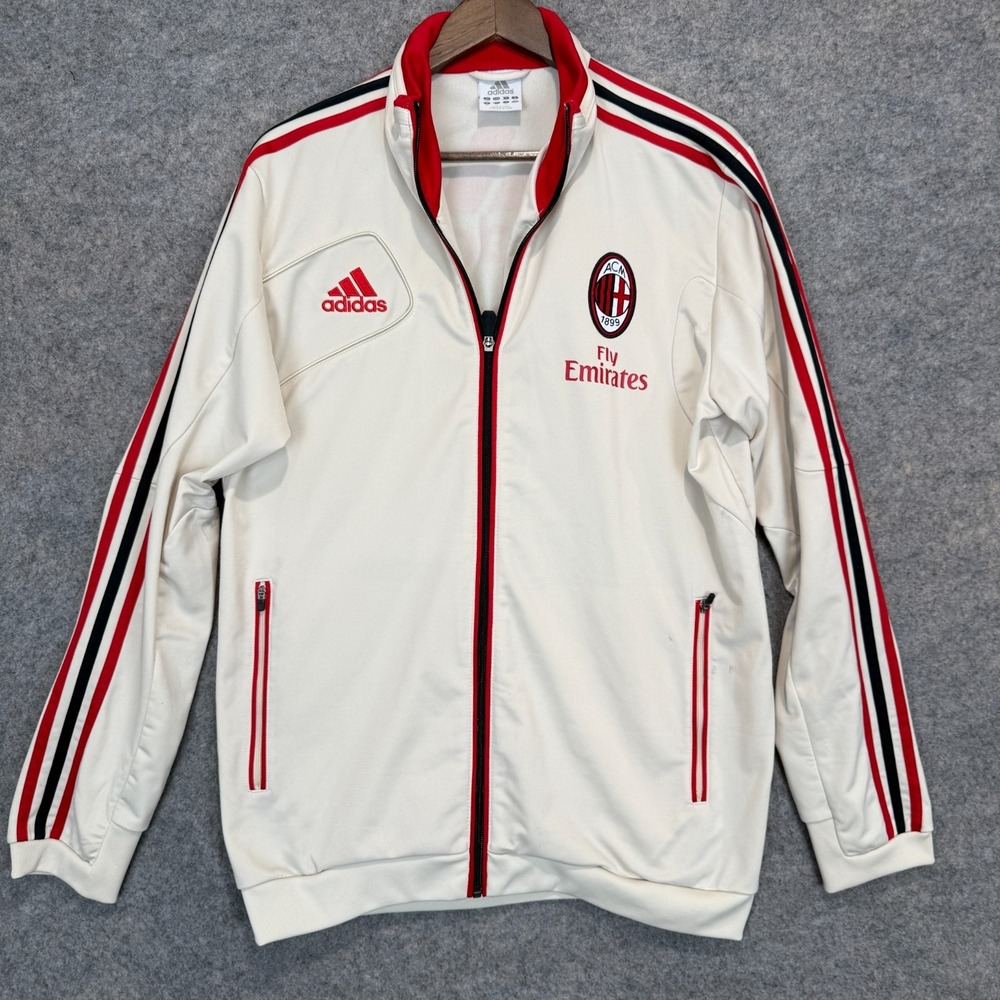 Vintage Adidas 2012 AC Milan Track Jacket Mens Large 2013 Soccer Y2K Fly Emirate